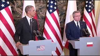 President Obama Holds a Press Conference with President Komorowski