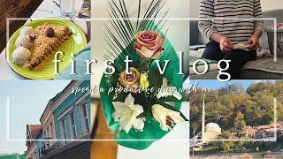 First Vlog 🌿| Spend a Productive Day With Me | cooking, cleaning, walking 🌹🧡