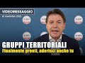 Giuseppe Conte Videomessaggio: Nascono i gruppi territoriali, aderisci anche tu