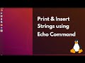 How to Print & Insert Strings using echo Command in Linux