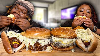 I HIT MY NEW NEIGHBORS CAR 1 WEEK AFTER MOVING IN! | JUICY CAROLINA-STYLE BURGERS \u0026 DOGS! | MUKBANG