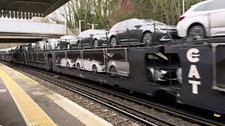 Cars travel by train in UK. British rail Motorail