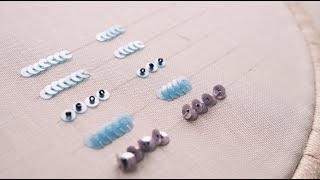 How to sew on sequins to fabric in 5 different ways | Hand embroidery for beginners video tutorial