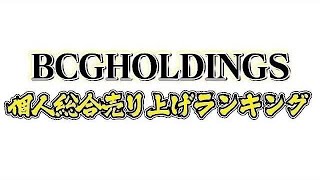 2022年7月度BCGHOLDINGS 1部2部個人総合売上ランキングトップ10