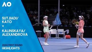 Kato/Sutjiadi v Alexandrova/Kalinskaya Highlights | Australian Open 2024 First Round
