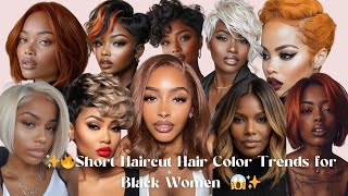 Hot 2025 Hair Color Trends for Black Women With Short Haircuts #hairstylesforblackwomen