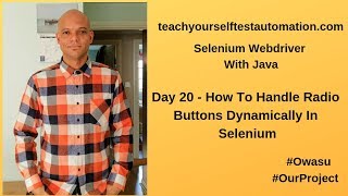 How To Handle Radio Buttons Dynamically In Selenium