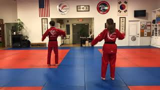 Back View Red Belt Form