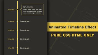 CSS Responsive Timeline Animated Effect Using HTML CSS Only