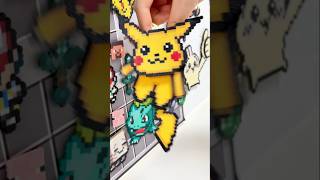 I used perlerbeads to make a three-dimensional animated Pikachu#pokemon#pikachu #perlerbeads #shorts