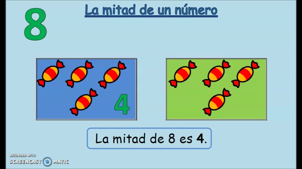 La Mitad De Un Número. Explicar La Mitad De Un Número A Niños ...