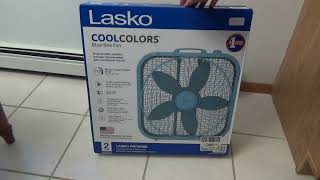 Lasko Cool Colors Blue Box Fan Unboxing - June 2024