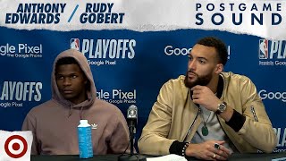 "We Can't Make Game Plan Mistakes." | Anthony Edwards & Rudy Gobert Postgame Sound | 04.19.23