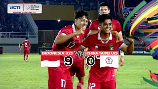 INDONESIA 9 VS 0 CHINA TAIPE | HIGHLIGHT AFC U23 ASIAN CUP QATAR 2024 QUALIFIER