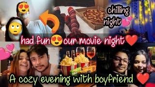 We went for movie🎬had fun🤪 cozy evening with boyfriend❤/our chilling night💕