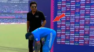 Virat Kohli touched Sachin Tendulkar's feet after Breaking his most ODI Century Record in Ind vs NZ