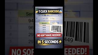 Excel Create Barcodes in 5 Seconds 😱 | No Software Needed!
