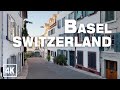 Basel Shopping Lane Colorful Old Town and Bar Lane SWITZERLAND • 4K 60fps ASMR Walking Tour