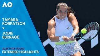 Tamara Korpatsch v Jodie Burrage Extended Highlights | Australian Open 2024 First Round