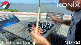 Electronic Drum Roll Up Konix-MD-862 - Performance by Montanha Drummer  - @montanha_batera67