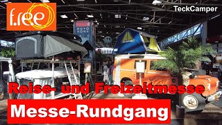 Reise- und Freizeitmesse free in München. Rundgang durch die Messehallen.