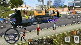 Bus Simulator Indonesia - Transporting Heavy Excavator, part 3! Android gameplay