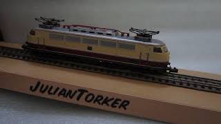 Minitrix 51 2945 00 N scale DB TEE Class E03 (BR 103) electric loco test for Ebay.(B)