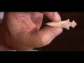 Flint Knapping for beginners. How to make an arrowhead from a flake. Hayes Point. Pedernal Silex