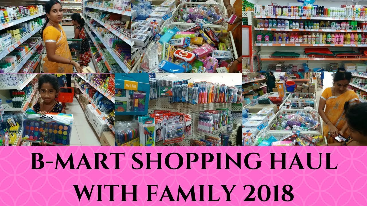 B-MART SHOPPING HAUL WITH FAMILY 2018 || Suguna Niranjan - YouTube