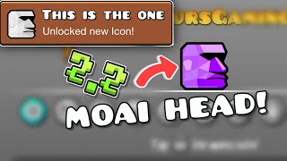How To Get The Moai Head Icon EASY in GEOMETRY DASH 2.2