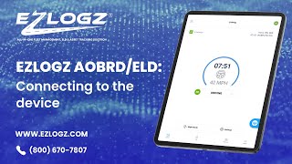 Ezlogz ELD, AOBRD, Connecting to the device | Tutorial