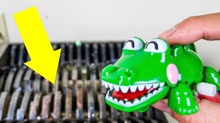 Wind-Up Crocodiles Shredded! Biting Crocodile Toys Destroyed! What's Inside??