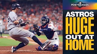 Astros' Carlos Correa gets huge out at home to keep ALCS Game 2 tied! | MLB Highlights