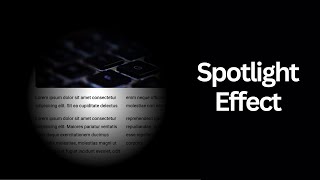 How To Create Spotlight Mouse Effect Using HTML, CSS & JavaScript