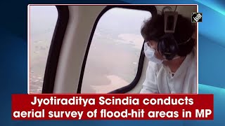 Jyotiraditya Scindia conducts aerial survey of flood-hit areas in MP