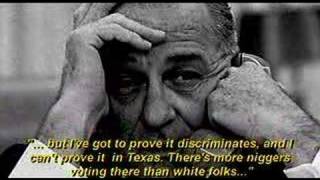 President Lyndon Johnson using the \