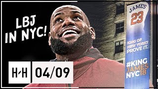 KING of NEW YORK? LeBron James Full Highlights vs Knicks (2018.04.09) - 26 Pts, 11 Assists!