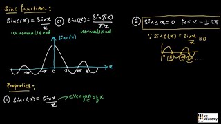 Sinc Function || EC Academy