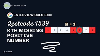 Kth Missing Positive Number - Leetcode 1539 - Python