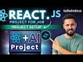 React JS Project with tailwind in Hindi #2 Setup | Build AI tool like ChatGPT