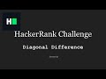 HackerRank: Diagonal Difference, JavaScript