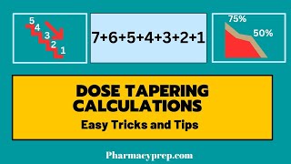 Dose Tapering Calculations, Easy Tricks and Tips [pebc, fpgee, naplex, kaps, [ptcb] ptce prep