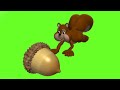 Squirrel 3D cartoon green screen animation ll no copyright