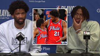 Joel Embiid & Tyrese Maxey FULL Postgame Presser After Game 6