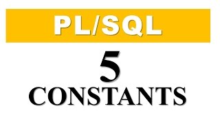 PL/SQL tutorial 5: PL/SQL Constants in Oracle Database By Manish Sharma RebellionRider.com
