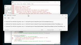 Python program to open and close outlook.