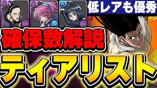 【事前評価】低レアキャラもかなり優秀！ハンターハンターコラボキャラの全キャラティアリスト＆確保数解説！！【パズドラ実況】