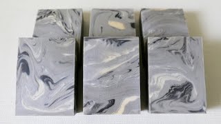 大理石紋渲染皂 - the Natural Marble Soaps for the July Soap Challenge Club - 手工皂