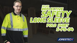 Hi-Vis Reflective Safety Long Sleeve Polo Shirt