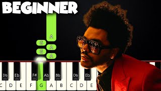 Blinding Lights - The Weeknd | BEGINNER PIANO TUTORIAL + SHEET MUSIC by Betacustic